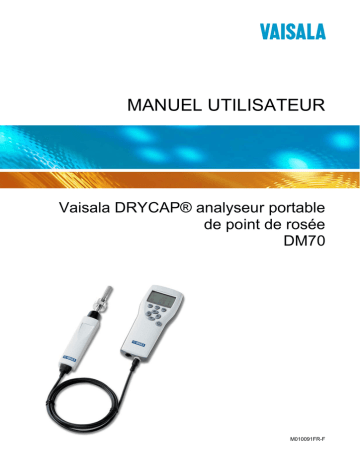 Vaisala DM70 Manuel utilisateur | Fixfr