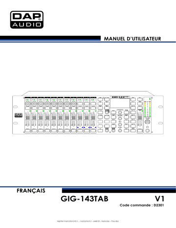 DAP Audio D2301 GIG-143 TAB Manuel utilisateur | Fixfr