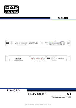 DAP Audio D1258 UBR-180BT Manuel utilisateur