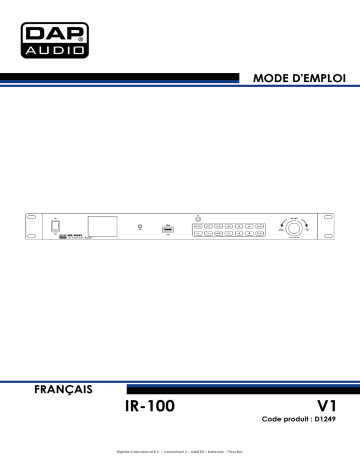 DAP Audio D1249 IR-100 Manuel utilisateur | Fixfr