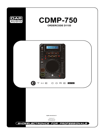 DAP Audio D1155 CORE CDMP-750 Manuel utilisateur | Fixfr