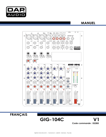 DAP Audio D2283 GIG-104C Manuel utilisateur | Fixfr