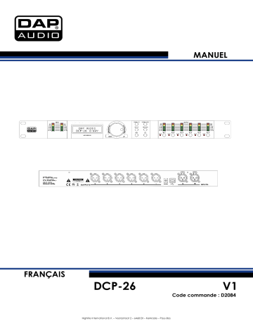 DAP Audio D2084 DCP-26 MKII Manuel utilisateur | Fixfr