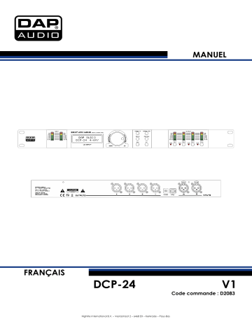 DAP Audio D2083 DCP-24 MKII Manuel utilisateur | Fixfr