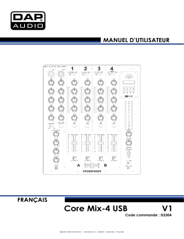 DAP Audio D2304 CORE MIX-4 USB Manuel utilisateur | Fixfr