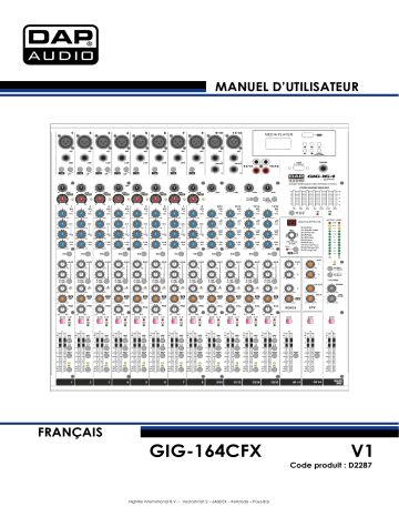 DAP Audio D2287 GIG-164CFX Manuel utilisateur | Fixfr