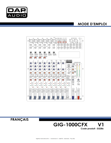 DAP Audio D2286 GIG-1000CFX Manuel utilisateur | Fixfr