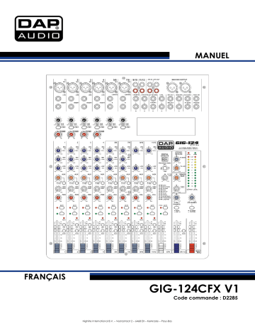DAP Audio D2285 GIG-124CFX Manuel utilisateur | Fixfr