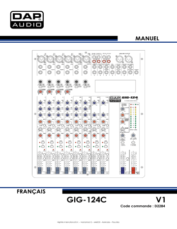 DAP Audio D2284 GIG-124C Manuel utilisateur | Fixfr