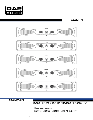 DAP Audio D4179 HP-3000 Manuel utilisateur | Fixfr