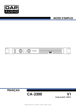 DAP Audio D4513 CA-2300 Manuel utilisateur