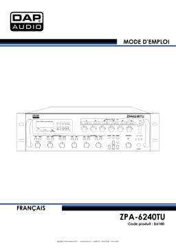 DAP Audio D6180 ZPA-6240TU Manuel utilisateur