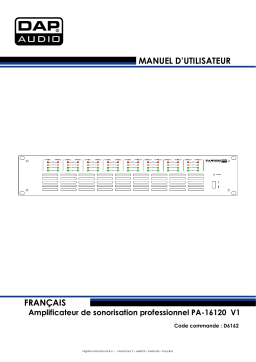 DAP Audio D6162 PA-16120 Public Adress Amplifier Manuel utilisateur