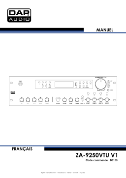 DAP Audio D6155 ZA-9250VTU Manuel utilisateur