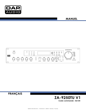 DAP Audio D6154 ZA-9250TU Manuel utilisateur | Fixfr