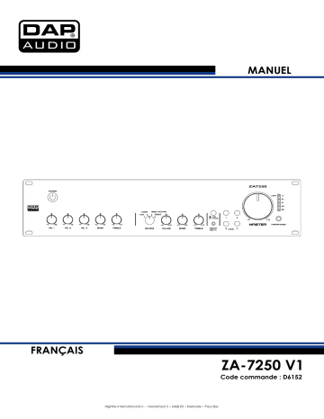 DAP Audio D6152 ZA-7250 Manuel utilisateur | Fixfr