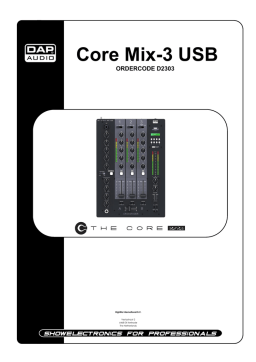 DAP Audio D2303 CORE MIX-3 USB Manuel utilisateur