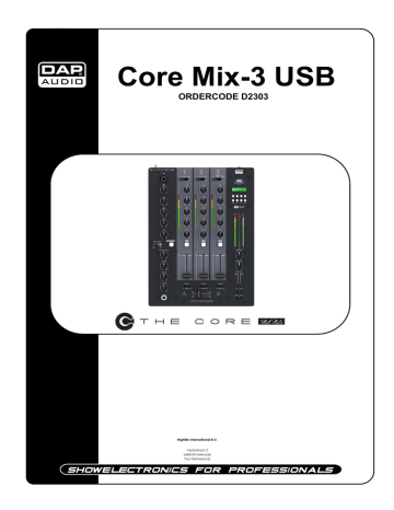 DAP Audio D2303 CORE MIX-3 USB Manuel utilisateur | Fixfr