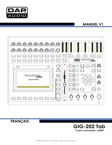 DAP Audio D2289 GIG-202 Tab Manuel utilisateur | Fixfr