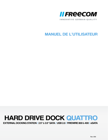 Freecom Hard Drive Dock Quattro Manuel utilisateur | Fixfr