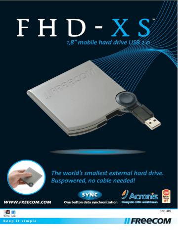 Freecom FHD-XS Manuel utilisateur | Fixfr