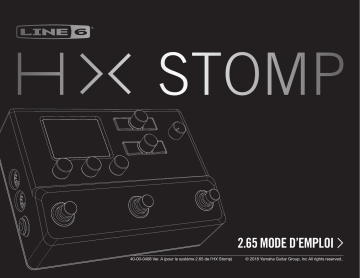 Line 6 HX Stomp Manuel utilisateur | Fixfr