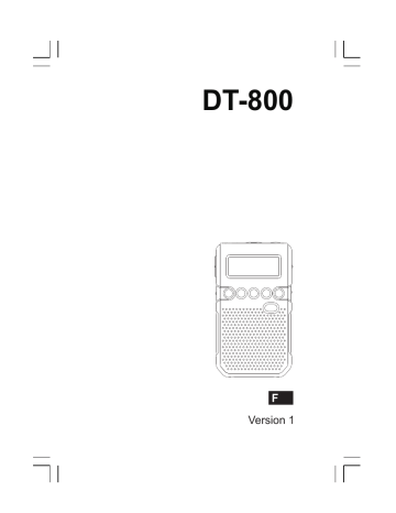 Sangean DT-800 Manuel utilisateur | Fixfr
