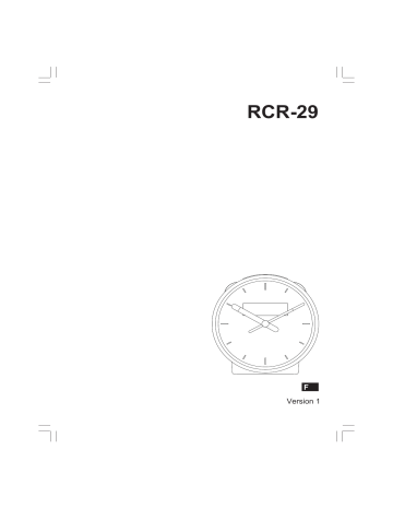 Sangean RCR-29 Manuel utilisateur | Fixfr