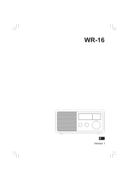 Sangean WR-16 Manuel utilisateur