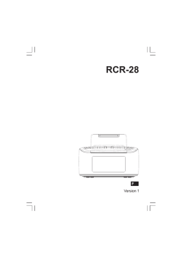 Sangean RCR-28 Manuel utilisateur