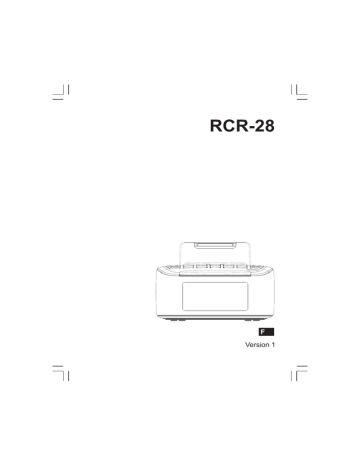 Sangean RCR-28 Manuel utilisateur | Fixfr