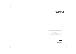 Sangean WFR-1 Manuel utilisateur