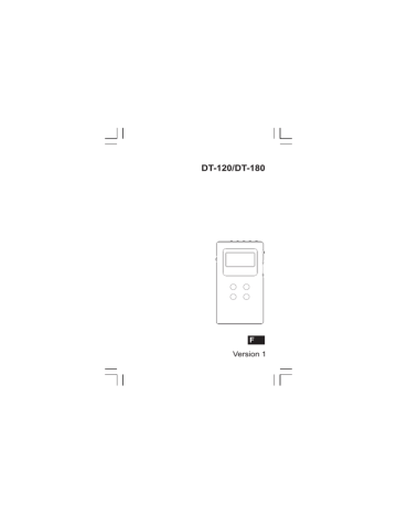 DT-120 | Sangean DT-180 Manuel utilisateur | Fixfr