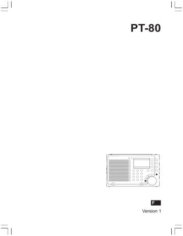 Sangean PT-80 Manuel utilisateur | Fixfr