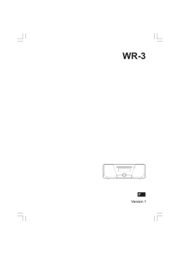 Sangean WR-3 Manuel utilisateur