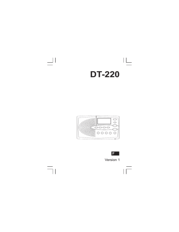 Sangean DT-220A Manuel utilisateur | Fixfr