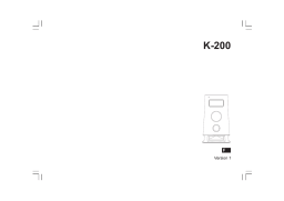 Sangean K-200 Manuel utilisateur