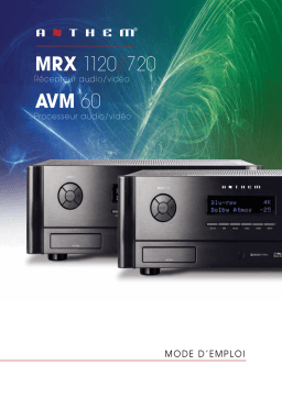 Anthem AVM 60 Manuel utilisateur