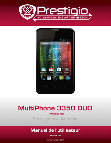 Prestigio  MultiPhone 3350 DUO Manuel utilisateur | Fixfr