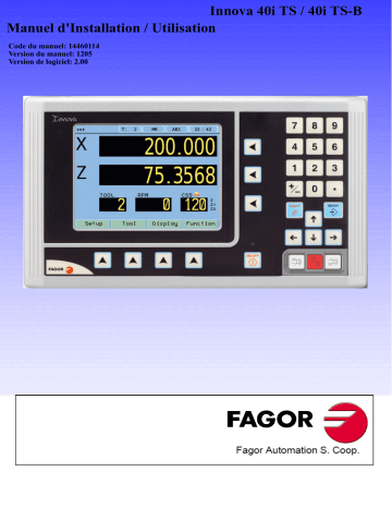 Fagor DRO 40i - TS Manuel utilisateur | Fixfr