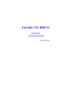 Fagor CNC 8050 TC Manuel utilisateur