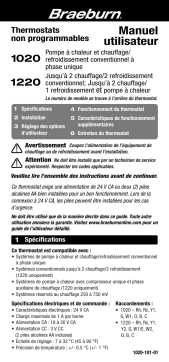 Robertshaw Braeburn 1020 and 1220 Thermostat Manuel utilisateur