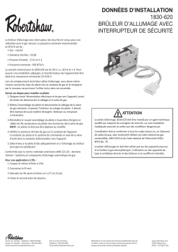 Robertshaw 1830-620 Pilot Burner Manuel utilisateur