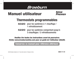 Robertshaw Braeburn 5020 and 5220 Thermostat Manuel utilisateur