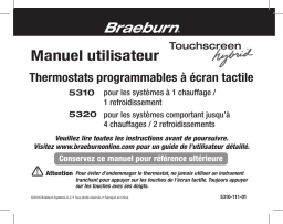 Robertshaw Braeburn 5310 and 5320 Thermostat Manuel utilisateur