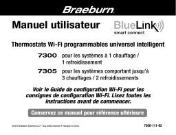 Robertshaw Braeburn 7300 and 7305 Thermostat Manuel utilisateur