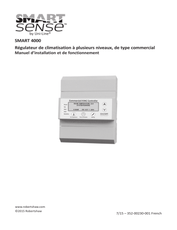 Robertshaw SMART 4000 Commercial Multi-stage HVAC Controller Manuel utilisateur | Fixfr