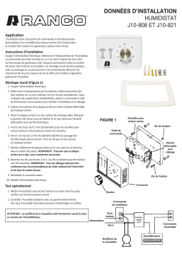 Robertshaw J10-808 and J10-821 Humidistat Manuel utilisateur