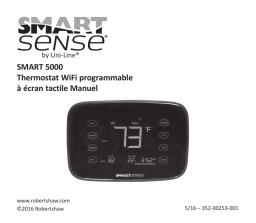 Robertshaw SmartSense SMART 5000 Wi-Fi Touchscreen Programmable Thermostat Manuel utilisateur