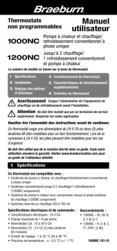 Robertshaw Braeburn 1000NC and 1200NC Thermostat Manuel utilisateur